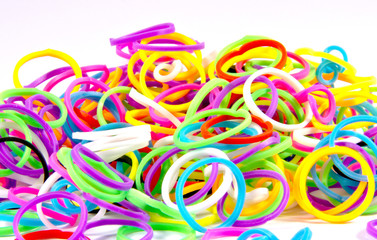 elastic loom bands color full