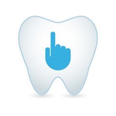 Tooth with a hand icon