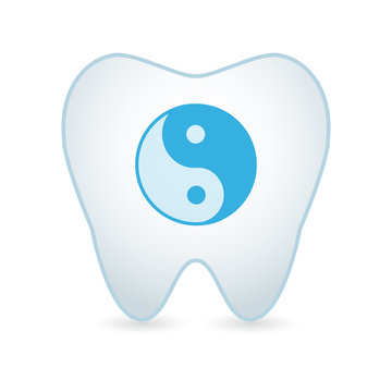 Tooth with a ying yang