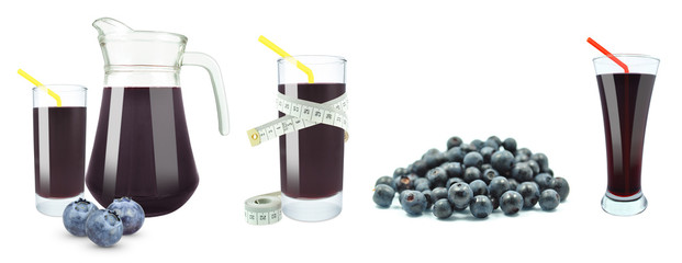 juice of blueberries, meter and fruit