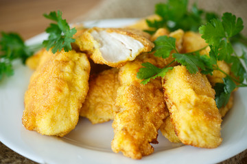 chicken fried in batter