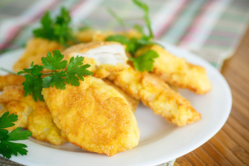 chicken fried in batter