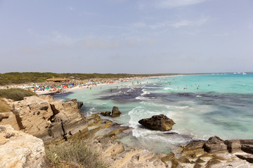 Es Trenc beach in Mallorca, Balearic Islands, Spain