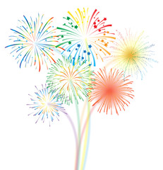 Fireworks display illustration