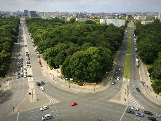 Fototapety  Panorama von der Spitze der Siegessäule in Berlin