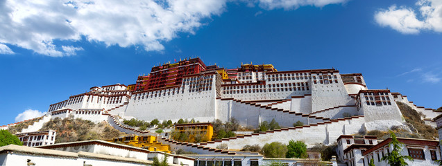 Potala palace panorama in Lhasa, Tibet