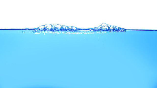 Deep blue water, bubble texture background