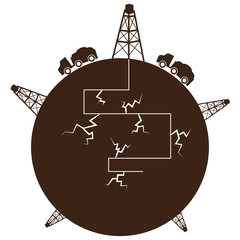 Fracking Process Globe