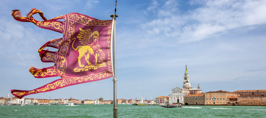 flag of Venetian republic and Venezia