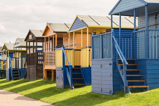 Colourful Beach Huts in Whitstable