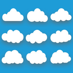 Clouds collection, Vector illustration