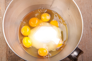 eight eggs with sugar