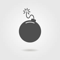 bomb icon with shadow