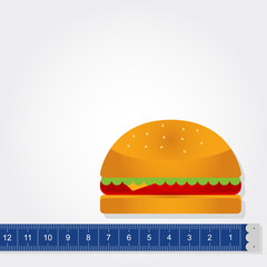 Sandwich and tape measure