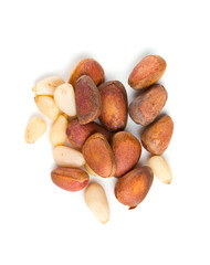 pine nuts isolated on white background