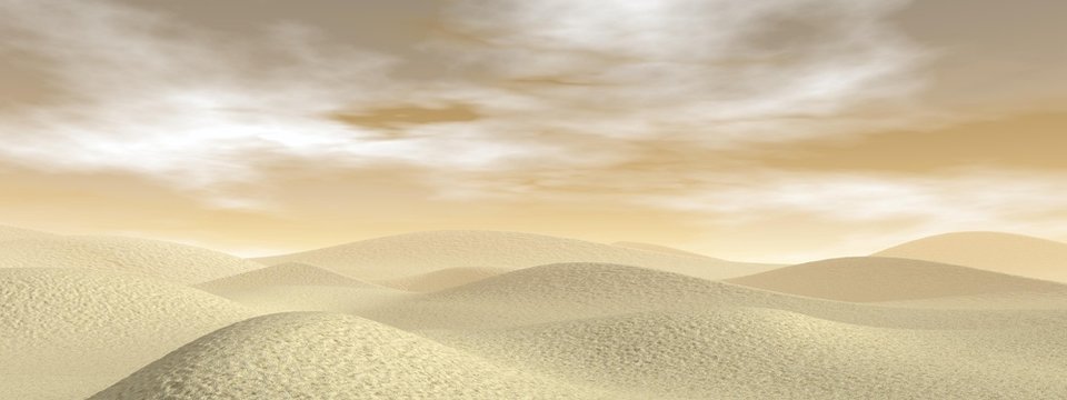 Sand desert - 3D render