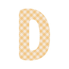 Orange squares pattern alphabet D