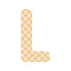 Orange squares pattern alphabet L