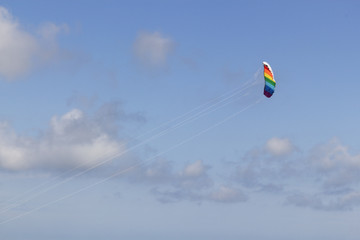 Kite of a kitebuggy in the air
