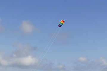 Kite of a kitebuggy in the air