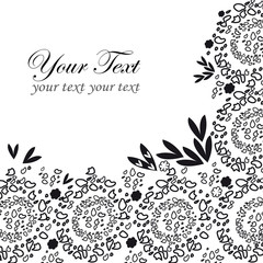 Black lace background with a place for text