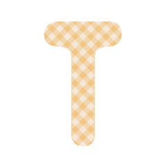 Orange squares pattern alphabet T