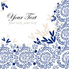 Blue lace background with a place for text