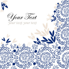 Obraz premium Blue lace background with a place for text