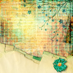 Abstract beautiful background in the style of mixed media with f
