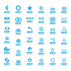 Bakery Icons Set - Isolated On White Background