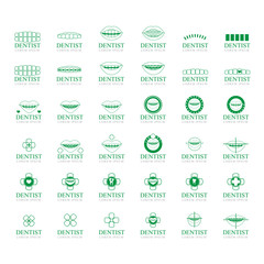 Dentist Icons Set - Isolated On White Background