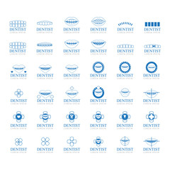 Dentist Icons Set - Isolated On White Background