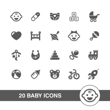 Baby icons set.