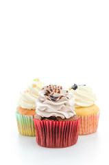 Cupcakes isolated on white background