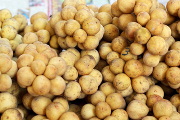 ripe longkong in the market