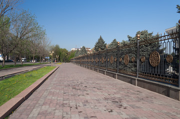 Street near White House in Bishkek