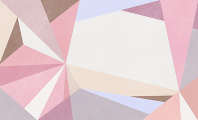 Abstract pastel pink and cream geometric background