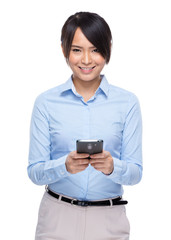 Businesswoman use mobile phone