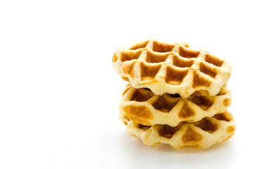 Waffle isolated on white background