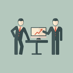 Fototapeta premium Presentation Flat Icon