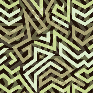 Graffiti grunge geometric seamless pattern