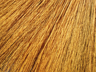 Close up detail of a broom texture. Grunge texture of dry grass