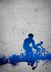 Washable wall murals Bicycles Cycling background