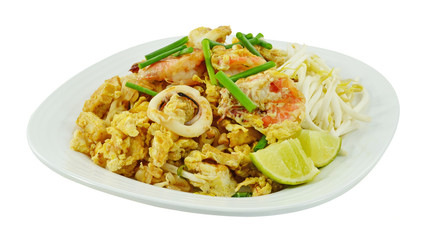Thai food Pad thai , Stir fry noodles with shrimp