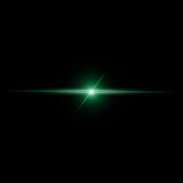 Abstract Green Beam Light Vector