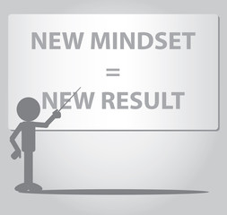 Flat Man Self Development Concept