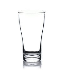 Empty glass for water, juice or milk