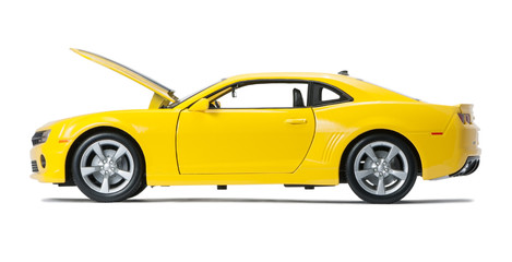 New yellow model car sports