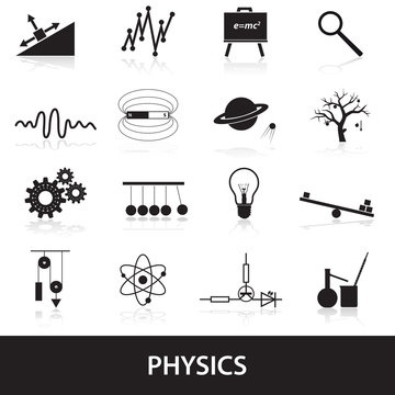 physics icons set eps10