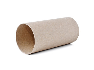 Paper roll of bathroom isolated on white background